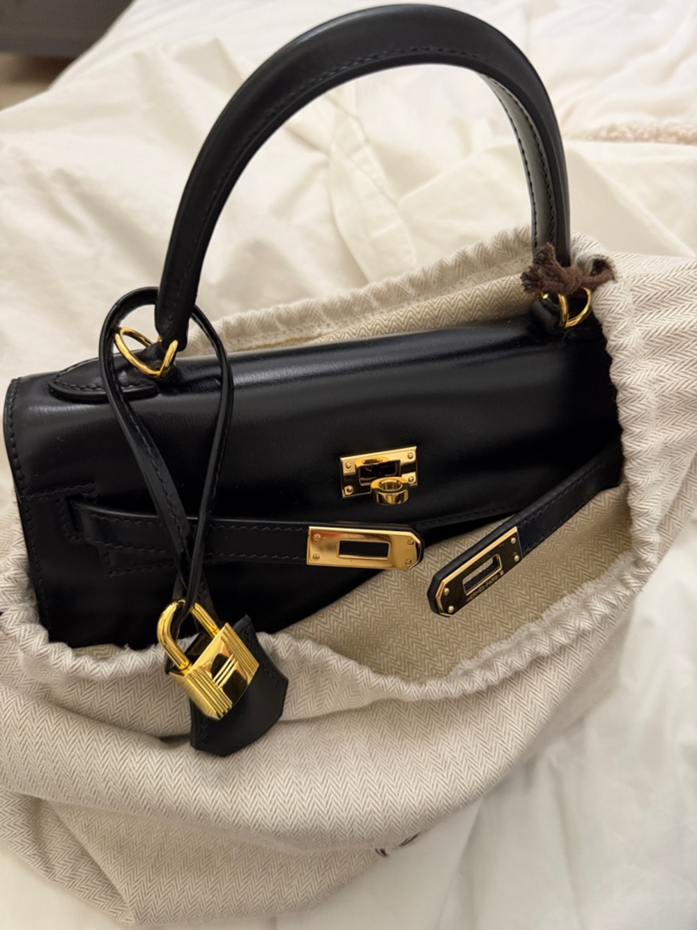 Box leather bag